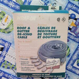Roof / Gutter Electric De-Icing Cable 40ft - 200 Watts Wrap-On Brand